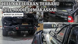 HILUX KELUARAN 2024 PASANG ROLLER LID DAN ROLLBAR DI MAKASSAR [upl. by Salmon]