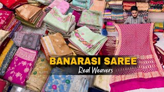 Pure Banarasi Silk Saree Collection  Wholesale Price  Direct from Banaras  HALEEMA CREATION [upl. by Dihgirb]