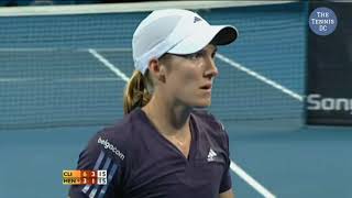 Kim Clijsters v Justine Henin  2010 Brisbane F Highlights [upl. by Emelda279]