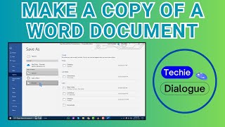 How to Make a Copy of a Word Document [upl. by Rimisac]