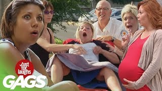 Pregnant Girls Pranks  Best of Just For Laughs Gags [upl. by Puduns637]