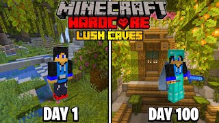 I Survived 100 Days in LUSH Cave Only World in Minecraft Hardcore Hindi [upl. by Arbua]