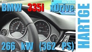 BMW 335i xDrive F30 Test Drive with HARTGE Engine Upgrade 80  200 kmh [upl. by Eatton]