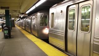 MTA NYC Subway R68 amp R68A trains coupling at Church Ave [upl. by Eram]