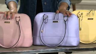 Tignanello Saffiano Leather RFID Dome Satchel on QVC [upl. by Myriam34]