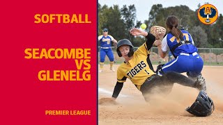 Softball  Seacombe vs Glenelg  Premier League [upl. by Enneibaf624]