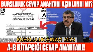 Bursluluk Sınavı 2023 Cevap Anahtarı Ne Zaman Açıklanacak AB Kitapçığı cevapları MEB Açıklıyor mu [upl. by Aiuqes]