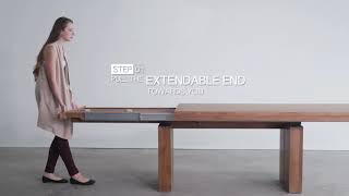 How to Open the Double Extendable Dining Table  Soul amp Tables [upl. by Wendye]