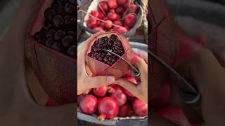 Perfect cutting skills pomegranate fruit and very so fresh reels 2024 shorts satisfying top [upl. by Thessa]