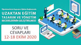 Öğretmenlerin Kapsayıcı Eğitim Kursu 1218 Ekim 2020 Soruları ve Cevapları [upl. by Rozek]