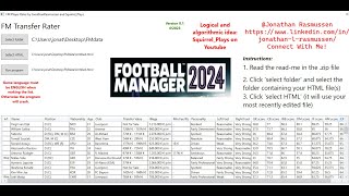 FM24  C app to sign players  Datadriven C player recruitment program squirrelplaysfof4318 [upl. by Florinda809]