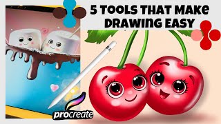 5 tipstools of PROCREATE that make drawing much EASIER [upl. by Aicilanna624]