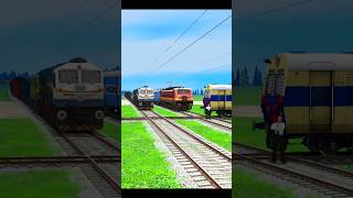 TRAINS CROSSING BRANCHED RAILROAD TRACKS 😱 train [upl. by Nador942]