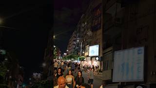 Nightlife in Bucharest Victory Square street closed for pedestrians Great vibes bucharestvibes [upl. by Anura]