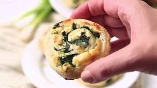 Spinach Feta Pinwheels [upl. by Hebner]