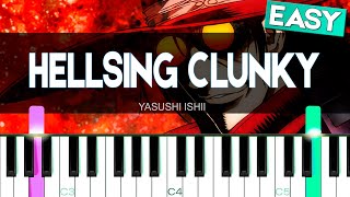 Hellsing Clunky Easy Piano Tutorial  SHEET MUSIC  MIDI 🔥 [upl. by Kaasi28]