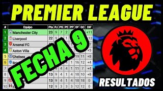 TABLA DE POSICIONES DE LA PREMIER LEAGUE 20242025 FECHA 9 RESULTADOS Y CLASIFICACIÓN LIGA INGLES [upl. by Elyssa]