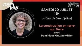 Écodialogue quotLa construction en terre sur Terrequot avec Dominique GauzinMüller [upl. by Aihk]