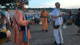 Day 1 at GlastonburyOfficial in the Hare Krishna Festivals UK Tent 260624 [upl. by Hembree361]