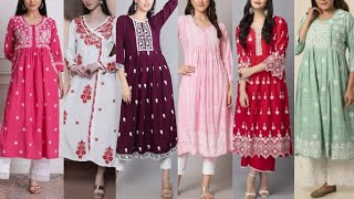 New Designs Chikankari Kurti Ideas 2024 For Women  Chikan Kari Kurti Designs For Girls [upl. by Alexis309]