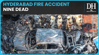 Hyderabad fire mishap leaves 9 dead  Hyderabad fire accident [upl. by Tolliver35]