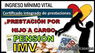 👶 Ingreso mínimo vital 💰📄 Certificado integral de prestaciones por hijo a cargo  Seguridad Social [upl. by Rees]