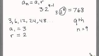 finding the nth term of a geometric sequence [upl. by Romeu]