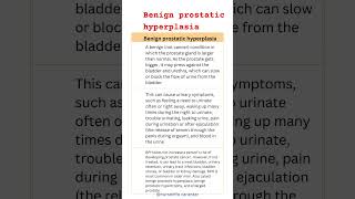 Benign prostatic hyperplasia BPH Symptoms bph benignprostatichyperplasia [upl. by Archambault810]