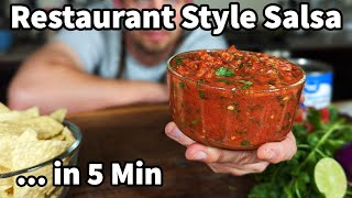 5 Minute Restaurant Style Salsa Recipe [upl. by Maressa]