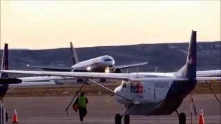 FedEx 757200 Sunset Landing  CNCIA in Casper Wyoming [upl. by Chico]