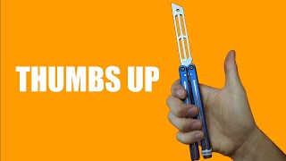 Butterfly Knife Tricks for Beginners 144 Thumbs Up [upl. by Hamilton]