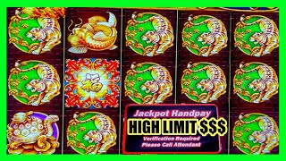 LOTS OF TIGERS ON HIGH LIMIT 5 TREASURES SLOT  BEST HIGH LIMIT SLOT TO WIN A JACKPOT ON [upl. by Eletnahs]