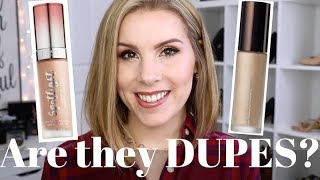 Are they DUPES Physicians Formula Spotlight Illuminating Primer vs BECCA Backlight Priming Filter [upl. by Hsemin865]