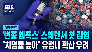 변종 엠폭스 스웨덴서 첫 감염…quot치명률 높아quot 유럽 내 확산 우려  SBS  D리포트 [upl. by Boutis650]