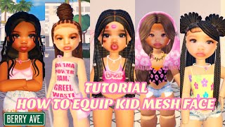 NEW HOW TO EQUIP KID MESH FACE  CODES  BERRY AVENUE [upl. by Arraet]