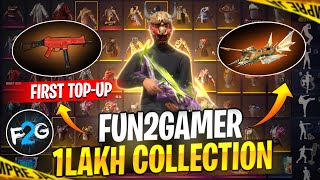 1 Lakh Collection Free Fire ID 🔥  FUN2GAMER Collection Video [upl. by Shedd932]