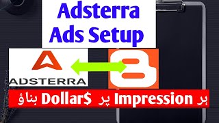 Adsterra Ads setup in bloggerAdsterra Ads for High Cpm [upl. by Melessa]