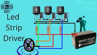 Led strip driver  2N2222 Transistors [upl. by Latsyek]