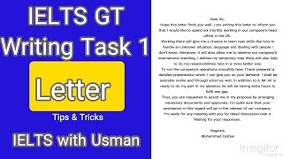 IELTS General Training Writing Task 1  How to write Letter  Tips and Tricks [upl. by Vastah608]