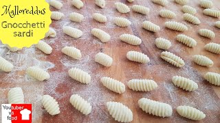 Malloreddus o gnocchetti sardi  ricetta per realizzarli in casa  pasta di semola di grano duro [upl. by Oreste121]