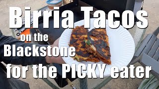 Birria Tacos on Blackstone Griddle for Picky Eater [upl. by Emolas959]