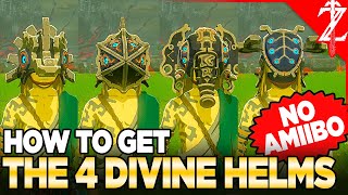 Get All 4 Divine Helms NO AMIIBO LocationUpgrades  Tears of the Kingdom [upl. by Odraode]