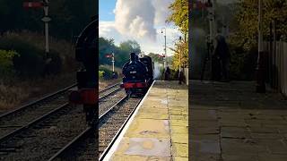 lms 11456 saddletank steamengine elr heritage railroad railway autumn gala station [upl. by Ylehsa651]