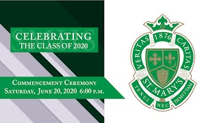 Saint Marys High School  Class of 2020 Virtual Commencement Ceremony [upl. by Brindle]