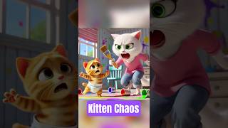 Kitten Water Slide Chaos funny cartoon catlover [upl. by Mainis663]