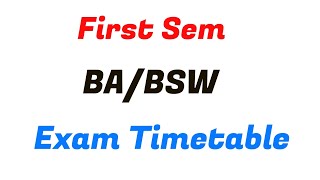 First Sem BA Exam Timetable  firstsemester calicutuniversity [upl. by Vharat]