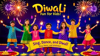 Diwali Festival Fun for Kids 🪔 Sparkling Lights Diyas amp Fireworks Song by ZubiDubiKids [upl. by Norud]