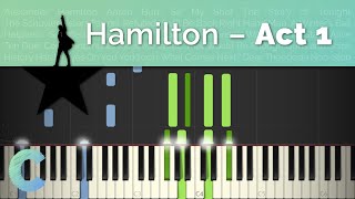 Hamilton ACT 1  Piano Tutorial [upl. by Hescock475]