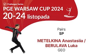 15 Anastasiia METELKINA Luka BERULAVA GEO P SP PGE Warsaw Cup 2024 [upl. by Ahcsat893]