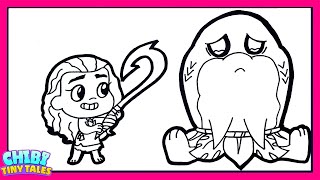 How to draw Chibi Tiny Tales  Moana  Coach Moana 💪  Disney Channel Animation [upl. by Veronike]